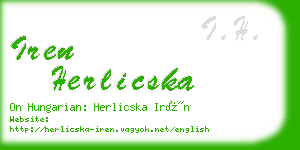 iren herlicska business card